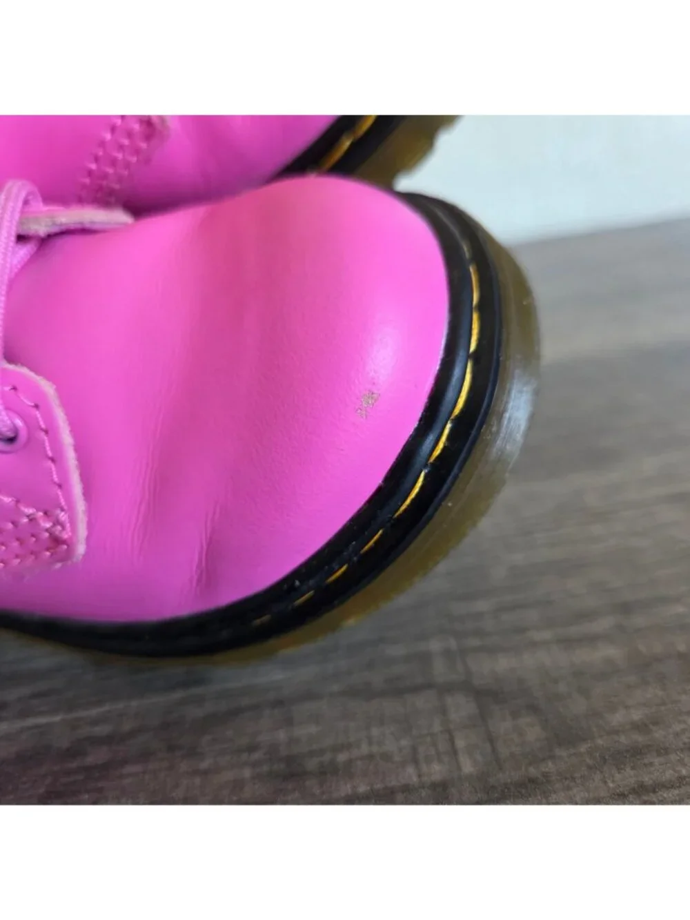 Dr. Martens Kids 1460 Combat Ankle Boots Thrift Pink Toddlers 7 Lace-Up Side Zip